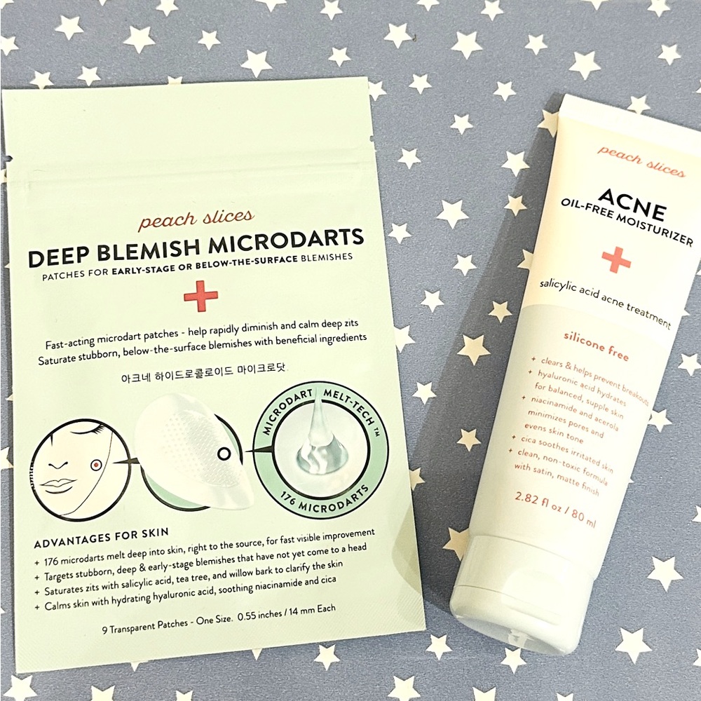🆕 Peach Slices bundle - Deep Blemish Microdarts and Acne Oil-Free Moisturizer